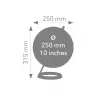 Stalinis gaublys TROIKA Globe 23.5 Degrees (G2507-P2P2/CB) – popieriaus prispaudėjas su chromuotu pagrindu, 60 mm
