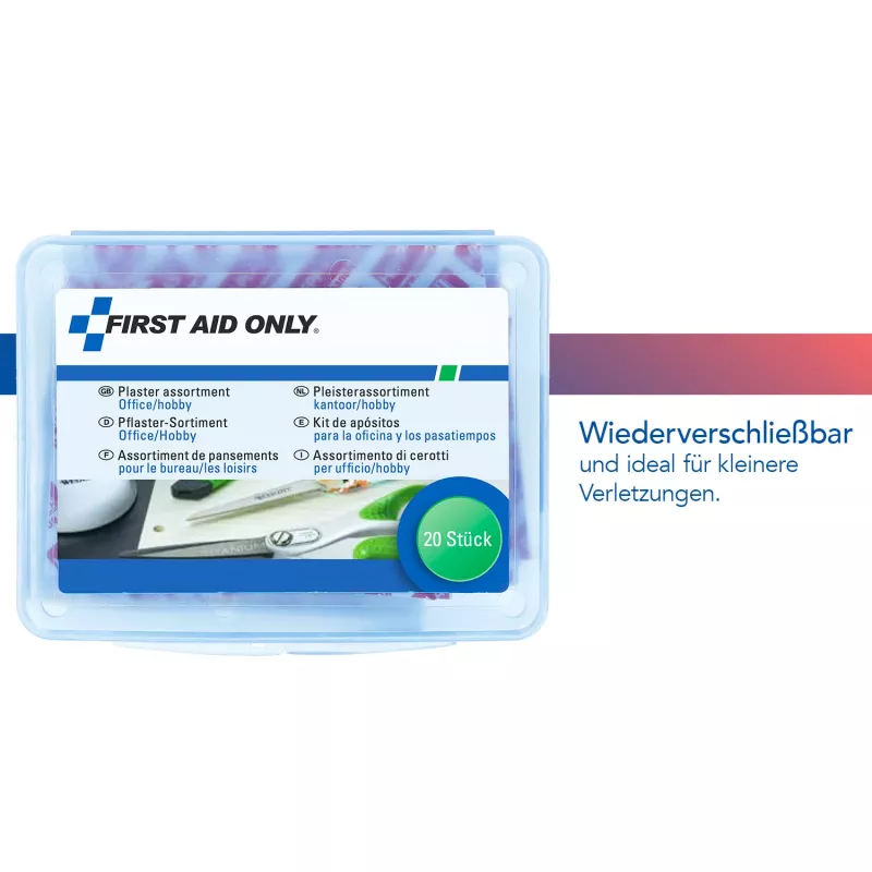 First Aid Only P-10025 Tinko rinkinys biurui/hobiams, 20 vnt.