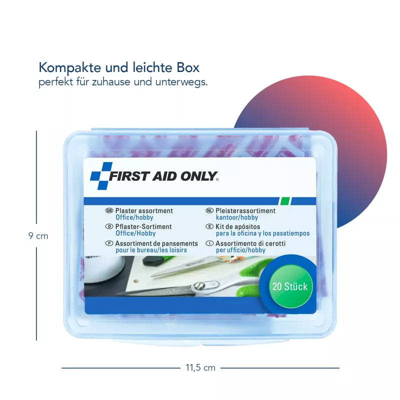 First Aid Only P-10025 Tinko rinkinys biurui/hobiams, 20 vnt.