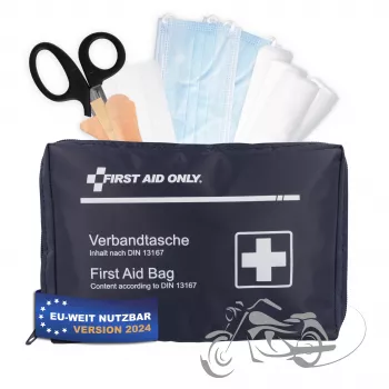 First Aid Only motociklo pirmosios pagalbos rinkinys DIN 13167 mėlynas