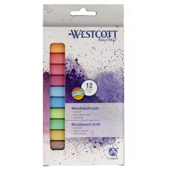 WESTCOTT Chalk Assorted Colors 12 Sticks