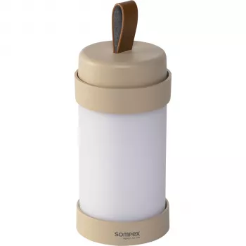 Sompex ALVA Sand stalinė lempa – belaidė LED lempa su liečiamu reguliavimu ir USB-C įkrovimu