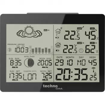 TECHNO LINE WS6760 Oranė meteorologinė stotelė su išoriniu jutikliu