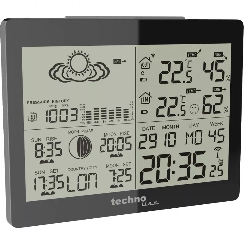 TECHNO LINE WS6760 Oranė meteorologinė stotelė su išoriniu jutikliu