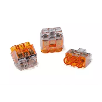 HellermannTyton HCPM-3 Push-in Wire Connector 3-Pole Transparent 1-2.5 mm² Flexible 0.5-2.5 mm² Solid