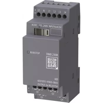 Siemens LOGO! DM8 6ED1055-1FB00-0BA3 Skaitmeninis plėtinio modulis 4DI/4DO Relė 115-230V AC/DC