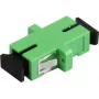 SYNERGY21 SC/APC šviesolaidinis adapteris, vienmodis, simpleksas, PVC, keraminė įvorė, flanšinis, žalias