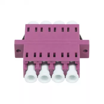 Synergy 21 Skaidulinės optikos mova LC-LC 50/125µm daugiamodė OM4 Erika Violet Quad PVC su flanšu