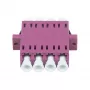 Synergy 21 Skaidulinės optikos mova LC-LC 50/125µm daugiamodė OM4 Erika Violet Quad PVC su flanšu