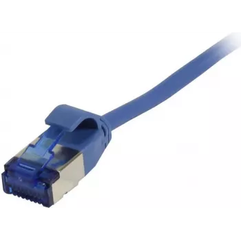 SYNERGY21 Patch Cable RJ45, CAT6A 500MHz, 10m, Blue, U/FTP, Slimline Round d=3,8mm, TPE (Superflex), AWG32