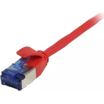 SYNERGY21 Patch Cable RJ45, CAT6A 500MHz, 10m, Red, U/FTP, Slimline Round d=3,8mm, TPE (Superflex), AWG32