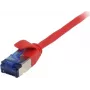 SYNERGY21 Patch Cable RJ45, CAT6A 500MHz, 10m, Red, U/FTP, Slimline Round d=3,8mm, TPE (Superflex), AWG32