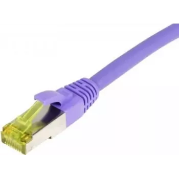 SYNERGY21 Patch Cable RJ45, CAT6A 500MHz, 15m, Purple, S-STP (S/FTP), TPE/LSZH (Ultraflex), AWG26, su Cat.7 Raw Cable
