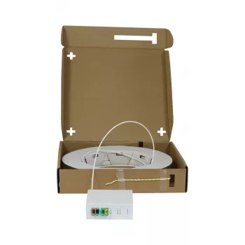 SYNERGY21 FTTH Compact Box Pre-Assembled, 4xLC/APC to Open End, 40m, 9/125µm, G.657.A2, 4-Fiber, OD 2,2mm