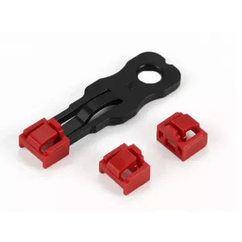 ALLNET TP/RJ45 Blocker Red 10-Pack su saugos raktu, dulkių dangteliu, tinklo saugos užraktu (ALL-TP-RJ45-Blocker-10PCS)