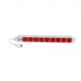 Synergy 21 ALLNET 19 colių 1U maitinimo juosta 9x Schuko lizdai CEE7 su IEC C14 kištuku 10A 2m juoda
