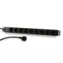 Synergy 21 ALLNET 19 colių stovo maitinimo juosta 9x CEE7/3 lizdai su CEE7/7 kištuku, 2m kabelis, juoda (S215390V4)