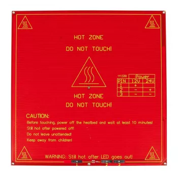 ALLNET 4duino 3D spausdintuvo kaitinama platforma kvadratinė 215mm 12V/24V RepRap Mendel (ALL_KS_hotbed_square)