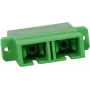 SYNERGY21 SC/APC Duplex šviesolaidžio mova, Moteris–Moteris, Vienmodė OS2 9/125µm, PVC Žalia