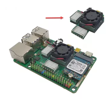 ALLNET Rock Pi 4C+ Heatsink Set (Rock4C+Heat-Set) – pasyvus aušinimo rinkinys Radxa Rock Pi 4C Plus