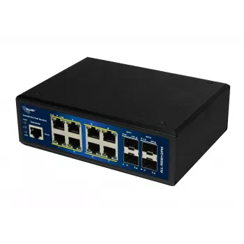 ALLNET ALL-SGI8112PM-BT Pramoninis valdomas Layer2+ Gigabit Ethernet PoE++ jungiklis, 12 prievadų, 8x PoE++ (240W biudžetas)