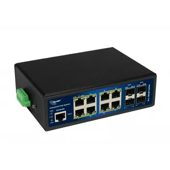 ALLNET ALL-SGI8112PM-BT Pramoninis valdomas Layer2+ Gigabit Ethernet PoE++ jungiklis, 12 prievadų, 8x PoE++ (240W biudžetas)