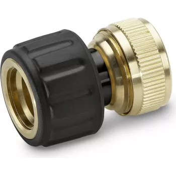 Kärcher Premium Line žarnos jungtis su vandens stabdikliu – 1/2 inch ir 5/8 inch suderinama, juoda/geltona