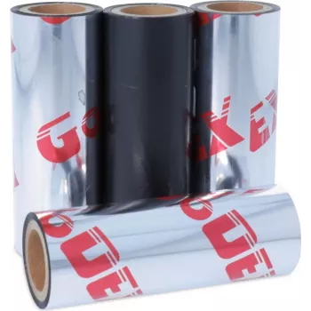 GODEX C.ITOH Godex termoperdavimo juosta vaškas/derva juoda 110mm x 300m 1 colio šerdis