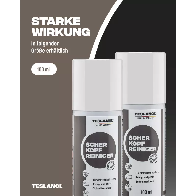 Teslanol skutimosi galvučių valymo purškalas, 200 ml