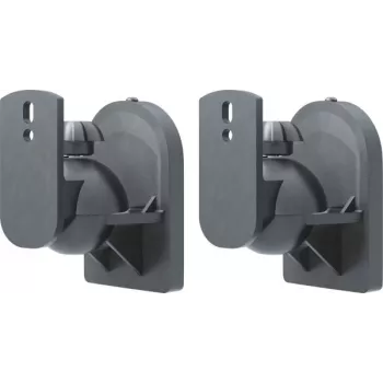 Goobay Speaker Mount Set for 2 Speakers, Wall Mount, Black, Tilt/Swivel/Rotate, up to 3,5 kg