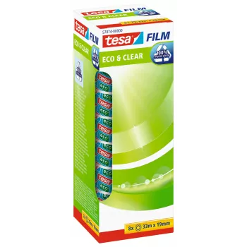 Tesa 57074-00000-00 Standartinė biuro lipni juosta - 33 m - Skaidri - 19 mm - 8 ritinių