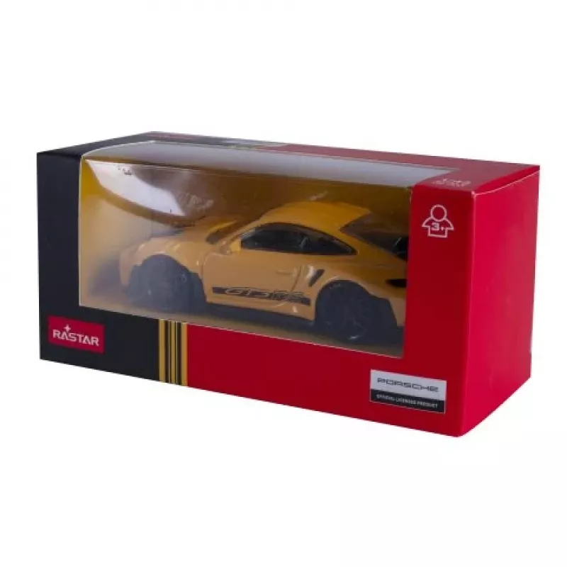 JAMARA Porsche 911 GT3 RS 1:43 Yellow Die-Cast Model Car (402238)