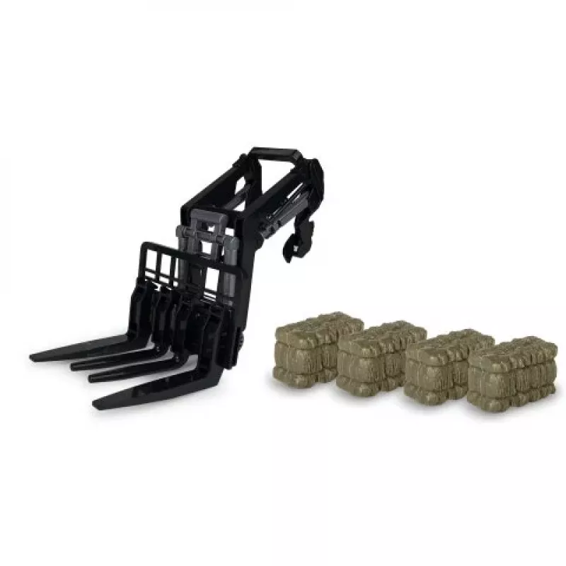 Jamara Front Loader su šakėmis ir 4 šieno ritiniais RC traktoriui 1:14 (423286)