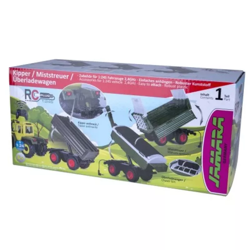 Jamara Tipper Trailer Anthracite for RC Tractor MB-trac 1000 1:24S (423265)