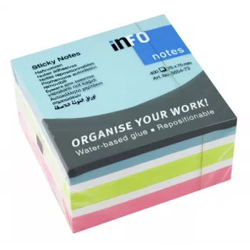 inFO Cube Sticky Notes Standard 5654-73 Įvairių spalvų 1 vnt.