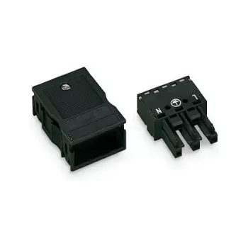 WAGO 770-103 WINSTA® MINI 3-ių polių kištukinis jungiklis, juodas
