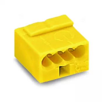 WAGO 243-504 COMPACT Lighting Connector, Female, 4-Pole, Push-wire, 400 V, 24 A, 100 pcs