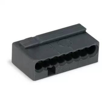 WAGO 243-208 PUSH WIRE® Jungtis, Pilka, 6 A, 100 V, 2 Laidai, 0,5-1,5 mm²