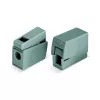 WAGO 224-101 1-Conductor 2-Way Push-in CAGE CLAMP Terminal Block, 400 V, 24 A, 0.5-2.5 mm², Transparent/Grey
