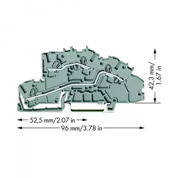 WAGO 2003-7642 gnybtų blokas - 5,2 mm - 96 mm - 42,3 mm - 400 V