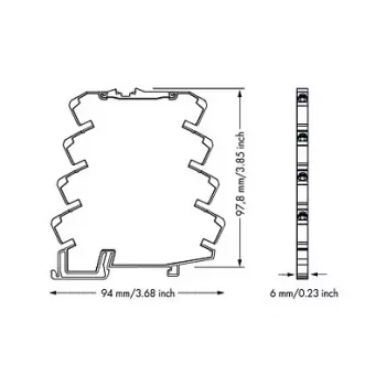 WAGO 857-800 Temperatūros keitiklis / signalo keitiklis, pilkas, -25...70 °C, 6 x 94 x 97,8 mm, 35,3 g