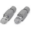 WAGO 750-975 RJ-45 sistemos kabelio jungtis, skirta WAGO I/O sistemai 750, pilka, IP20