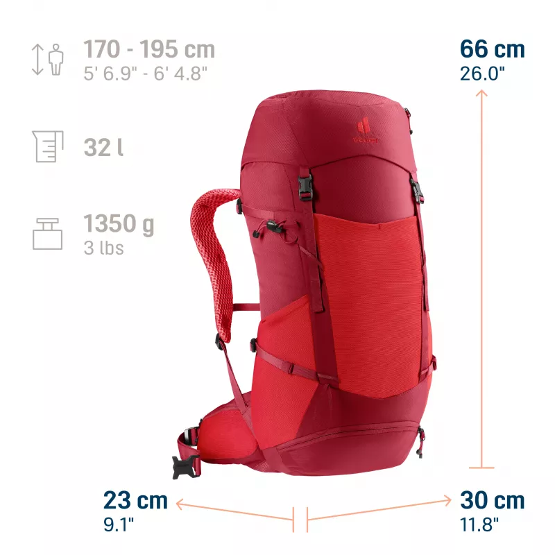 Deuter Futura 32 Kuprinė Žygiams - Vyšninė/Masala