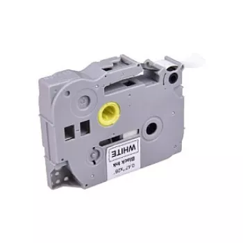 G&G suderinama etikečių juosta 12mm x 8m juoda ant balto laminuota, skirta Brother TZe-231