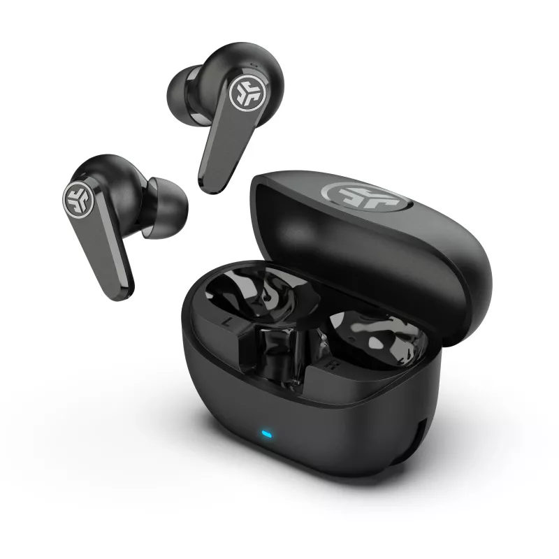 JLab Go Pods ANC TWS ausinukai, juodi