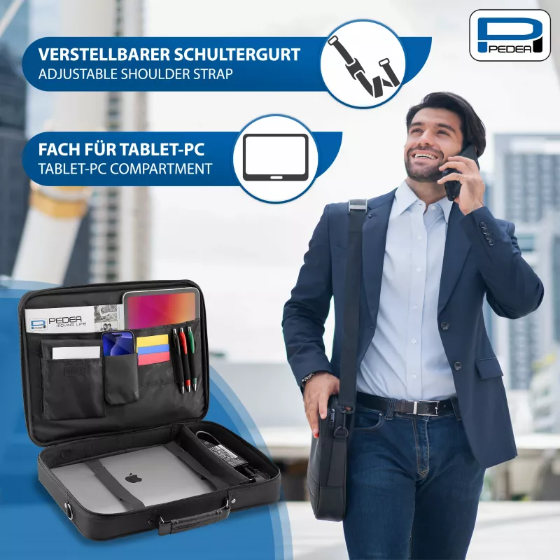PEDEA Blackline Notebook Bag 17,3 inch (43,9 cm) - Juoda