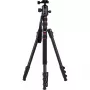 Rollei Compact Traveler No. 2 Carbon Fiber Travel Tripod su rutuline galvute (Juoda)