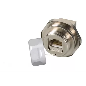 EFB Elektronik RJ45 Cat.6A IP67 Feed-Through Coupler, Female/Female, M25, Service Port (IP67DFKRJ45FLHS)