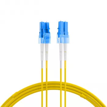 EFB Elektronik IPL-DF-LCULCU-2-0050 OS2 Duplex LC/UPC to LC/UPC Fiber Optic Patch Cable, 0,5 m, Yellow, LSZH