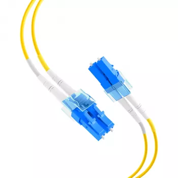 EFB Elektronik IPL-DF-LCULCU-2-1000 Šviesolaidinis jungiamasis laidas, 10 m, OS2, LC/UPC į LC/UPC, dupleksas, LSZH, geltonas